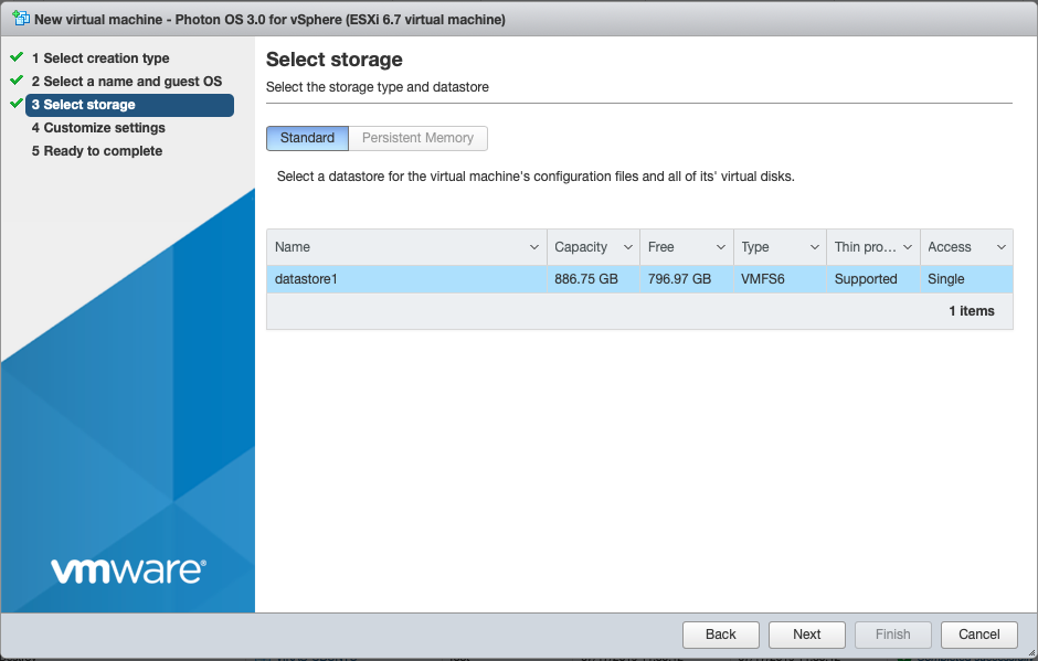 Target datastore