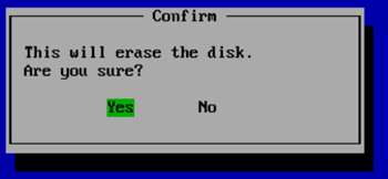 Erase disk