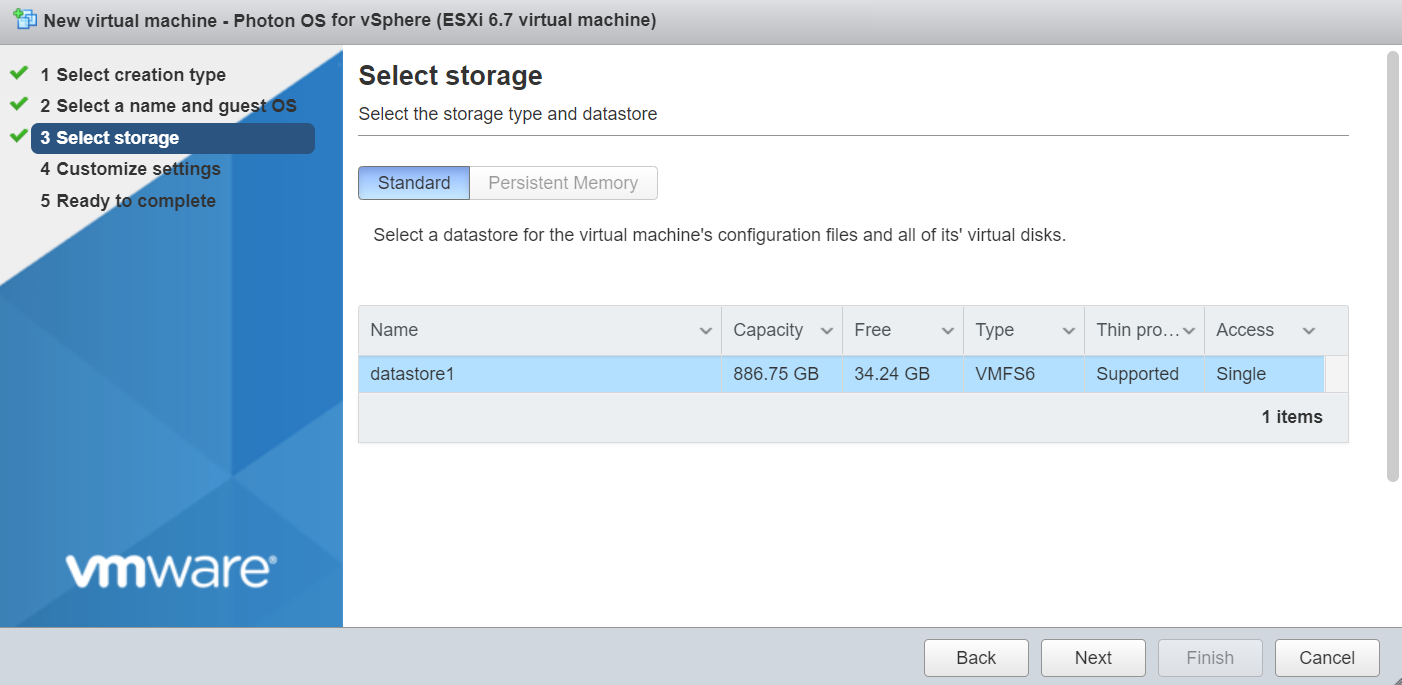 Target datastore