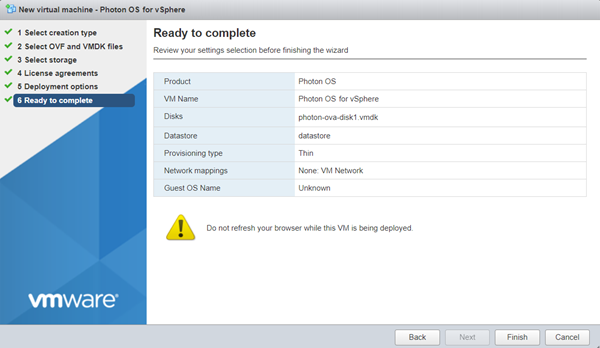 Deployment settings