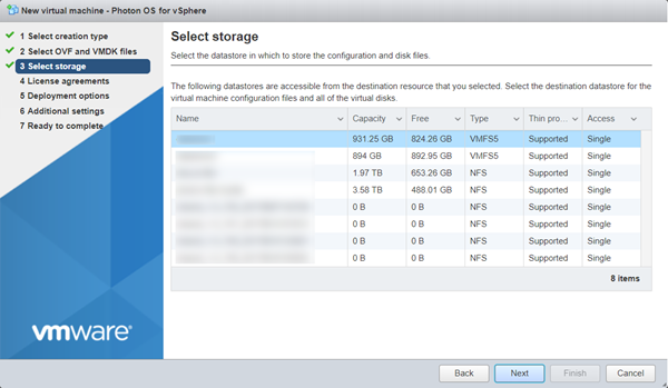 Target datastore