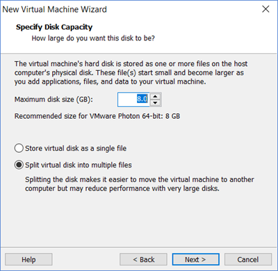 Disk options